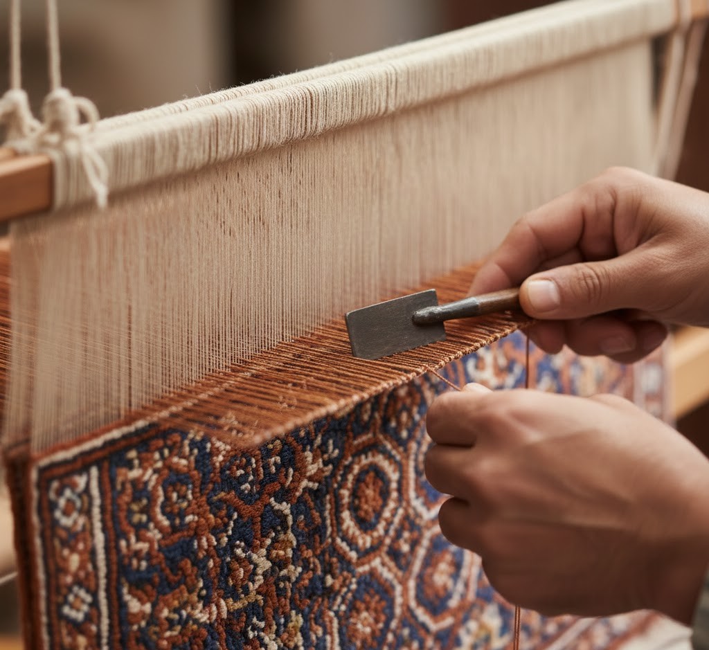 Ambachtelijk weefproces